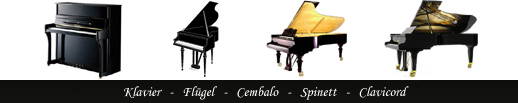 Piano, grand piano, Cembalo, Spinett, Clavicord